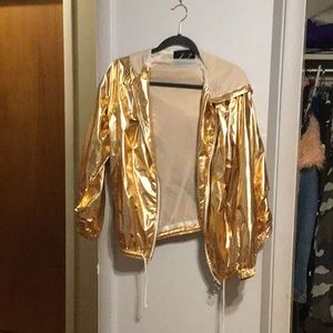 Hrh collection gold track jacket nwot
